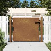 Bramy garażowe - vidaXL Furtka ogrodowa, 105x105 cm, stal kortenowska - miniaturka - grafika 1