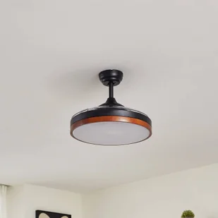 Lindby Wentylator sufitowy Lindy LED Oras, czarny, DC, cichy, 107 cm - Wentylatory sufitowe - miniaturka - grafika 1