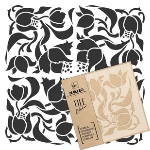 szablon malarski // płytki - kafelki // ART NOUVEAU - SECESJA #4 - 60x60cm - Szablony malarskie - miniaturka - grafika 2