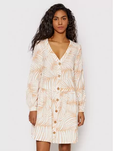 Roxy Sukienka koszulowa Wishing Girl ERJWD03628 Biały Regular Fit - Sukienki - miniaturka - grafika 1