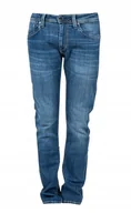 Spodnie męskie - PEPE JEANS JEANSY MĘSKIE NIEBIESKIE BAWEŁNIANE PROSTE 34/34 1_8 - miniaturka - grafika 1