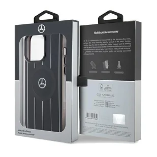 Etui Mercedes Double Layer Crossed Lines MagSafe na iPhone 15 Pro Max - czarne - Etui i futerały do telefonów - miniaturka - grafika 8