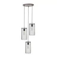 Lampy sufitowe - Britop Loftowa LAMPA wisząca TIMEO 195109357R industrialna OPRAWA kaskada metalowa drewno czarna - miniaturka - grafika 1