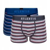Majtki męskie - Atlantic Bokserki Męskie W Paski 2 Pary Xl - miniaturka - grafika 1