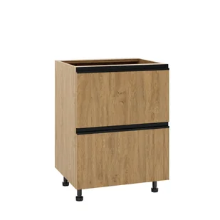 Bari Plus Szafka Dolna Ds-60-2W_Metabox Dąb Kamienny - Meble kuchenne - miniaturka - grafika 1