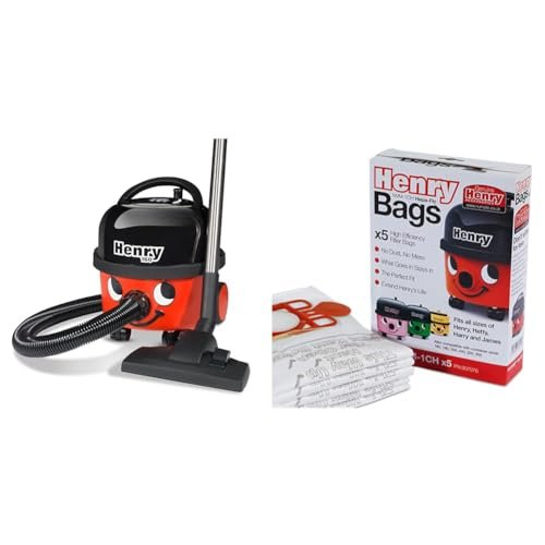 Numatic 903372 odkurzacz, tworzywo sztuczne, Classic Red & Numatic Henry NVM-1CH, worki do odkurzacza, różne