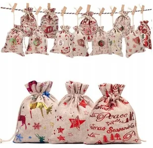 KALENDARZ ADWENTOWY DIY WISZĄCY WORECZKI NAKLEJKI - Kalendarze - miniaturka - grafika 1