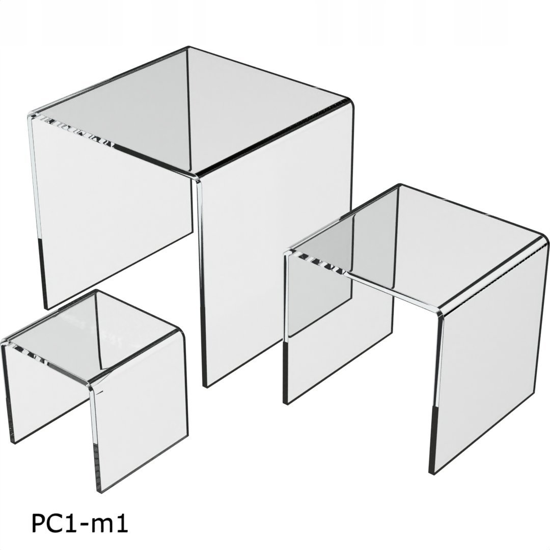 Stojaki, Ekspozytory z plexi, Kostki 1kpl.= 3 szt.