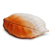 Tace i patery - Patera Dekoracyjna Liść Sava 26X19X2 Pomarańczowa - miniaturka - grafika 1