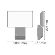 Lampy ogrodowe - OSRAM Reflektor zewnętrzny LED z czujnikiem ENDURA PRO FLOOD, szary, 27 W FLOOD, aluminiowy / szary / cynkowy, tworzywo sztuczne - miniaturka - grafika 1