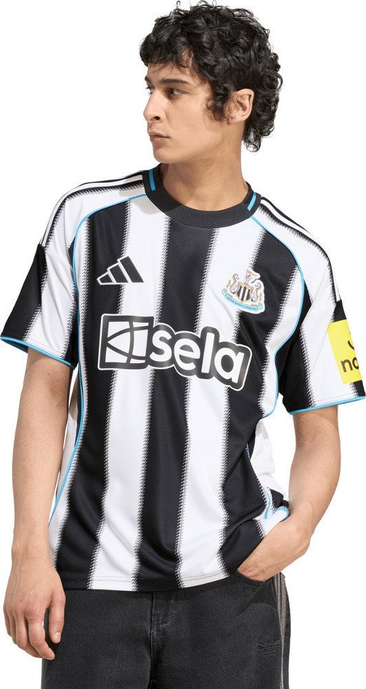 Koszulka męska adidas Newcastle United FC 25/26 Home biało-czarna JI7382 2XL