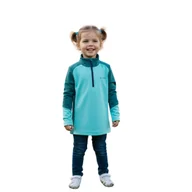 Bluzy dla dziewczynek - Bluza dziecięca Vaude Jerboa Halfzip III z polarem sportowa -92 - miniaturka - grafika 1