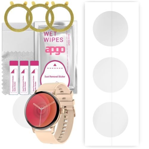 3x folia ochronna hydrożelowa do DT NO.1 DT2+ Plus - apgo Smartwatch Hydrogel Protection Ochrona na ekran smartwatcha