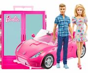 Lalki dla dziewczynek - Barbie Zestaw 3w1 szafa kabriolet lalki - miniaturka - grafika 1