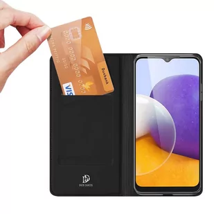 Dux Ducis Skin Pro kabura etui pokrowiec z klapką Samsung Galaxy A22 4G czarny - Etui i futerały do telefonów - miniaturka - grafika 2