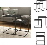 Ławy i stoliki kawowe - vidaXL Stolik kawowy 2-cz. z materiału drewnopochodnego i metalu - Stoliki kawowe - miniaturka - grafika 1