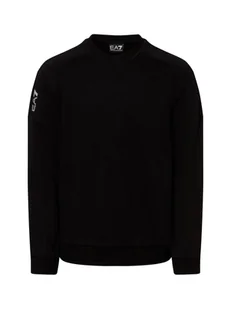 EA7 Emporio Armani Bluza męska Mężczyźni Bawełna czarny jednolity, M - Bluzy męskie - miniaturka - grafika 1