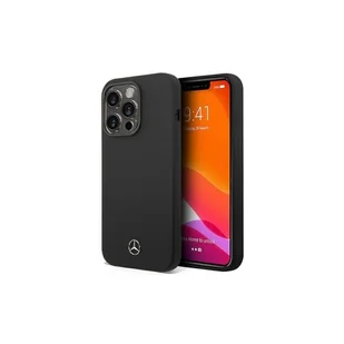 Mercedes Nakładka do iPhone 14 Pro 6,1" MEHCP14LSILBK czarna hardcase Silicone Line - Etui i futerały do telefonów - miniaturka - grafika 1