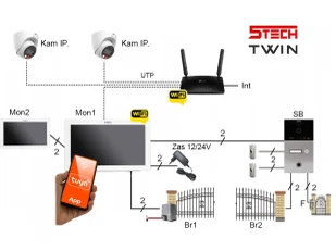 Wideodomofon 2 przewodowy 5TECH TWIN monitor 10" VIRGO(W)/82253 Odcisk palca - Wideodomofony - miniaturka - grafika 5