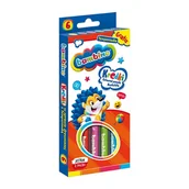 Szkolne artykuły papiernicze - Bambino Kredki Ołówkowe Szkolne 6 Kolorów + Temperówka - miniaturka - grafika 1
