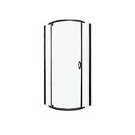 Kabiny prysznicowe - Kabina prysznicowa Splash 80 BLACK czarny profil szkło 6 mm KERRA - miniaturka - grafika 1
