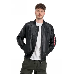 Kurtka Alpha Industries MA-1 VF Vegan Leather 106108 03 - Czarna - Odzież taktyczna i umundurowanie - miniaturka - grafika 1