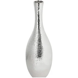 Wazon EUROFIRANY Erna 17 x 50 cm Srebrny - Wazony i flakony - miniaturka - grafika 1