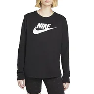 Koszulki i topy damskie - Nike FJ0441-010 W NSW Tee ESSNTL LS ICN FTRA T-Shirt Damski Czarny Rozmiar XS, Czarny, XS - miniaturka - grafika 1