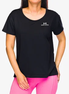 Koszulka damska Under Armour Rush Energy Core SS - black/white - Koszulki sportowe damskie - miniaturka - grafika 1