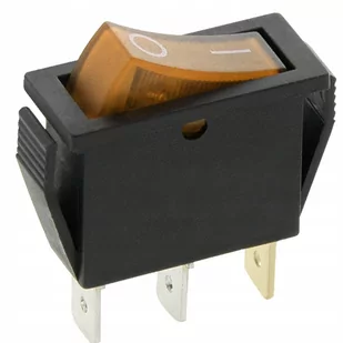 WŁĄCZNIK PRZEŁĄCZNIK KOŁYSKOWY Rocker ŻÓŁTY PODŚWIETLANY MK111 20A 12V 3PIN - Akcesoria motoryzacyjne - miniaturka - grafika 1