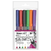 Cienkopisy - Cienkopis kapilarny 6 kolorów - TOMA - miniaturka - grafika 1