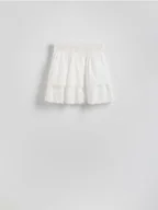 Spódnice - Reserved - Bawełniana spódnica mini - biały - miniaturka - grafika 1