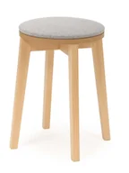 Taborety i hokery - Drewniany taboret z miękkim siedziskiem dąb miodowy D0-W36 - miniaturka - grafika 1