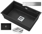 Zlewozmywaki - Granitan Zlewozmywak Zlew Granitowy Jednokomorowy Podwieszany Epir Syfon - miniaturka - grafika 1