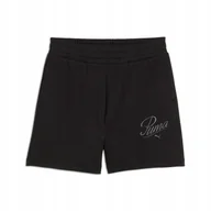 Spodenki damskie - PUMA SZORTY ESS SCRIPT HIGH-WAIST 5 68498401 r S - miniaturka - grafika 1