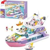 Klocki - Klocki Sluban Jacht Statek Łódź Wycieczkowy Friends Girls Dream 1108el - miniaturka - grafika 1