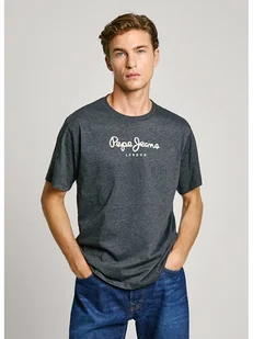 Pepe Jeans Koszulka "Eggo" w kolorze antracytowym - Koszulki męskie - miniaturka - grafika 1