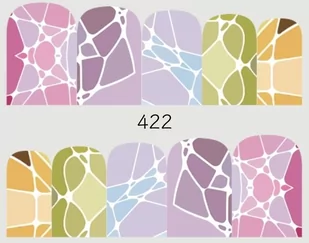 Naklejki wodne na paznokcie WITRAŻ - 422 - Sztuczne paznokcie i akcesoria - miniaturka - grafika 1