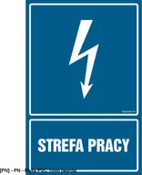 Tablice BHP - SIGNPROJECT HG058 - Strefa pracy 500x750 - miniaturka - grafika 1