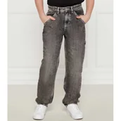 Spodnie i spodenki dla chłopców - HUGO KIDS Jeansy | Loose fit - miniaturka - grafika 1