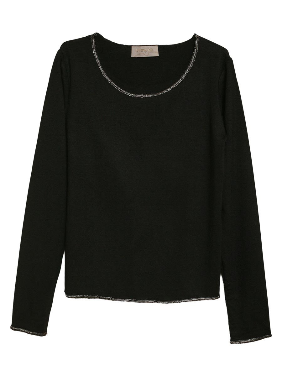 Dziewczęca bluzka z długim rękawem czarna Olimpias r.140