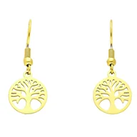 Kolczyki - Kolczyki złote drzewa stal chirurgiczna - miniaturka - grafika 1