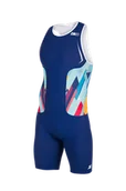 Bielizna sportowa męska - ZEROD Strój triathlonowy męski RACER TRISUIT kubik block - miniaturka - grafika 1