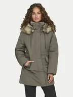 Kurtki damskie - ONLY Parka New Priska 15300627 Szary Regular Fit - miniaturka - grafika 1