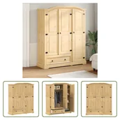 Szafy - The Living Store Szafa Corona 151,5x52x186 cm lite drewno sosnowe - miniaturka - grafika 1