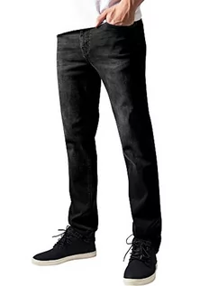 Spodenki męskie - Urban Classics Męskie spodnie jeansowe ze stretchem, Black washed, 34W / 32L - grafika 1