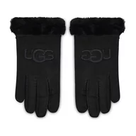 Rękawiczki - UGG Rękawiczki Damskie W Sheepskin Embroider Glove 20931 Black - miniaturka - grafika 1