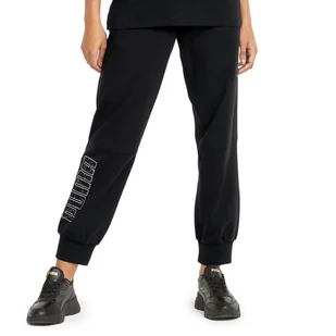Spodnie dresowe Puma Power Colour-Blocked 84883001 - czarne - Spodnie sportowe damskie - miniaturka - grafika 1