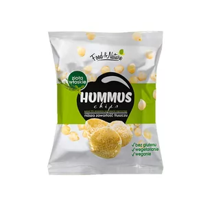 Food & Nature Hummus Chipsy z ciecierzycy Zioła Włoskie 40 g - Chipsy - miniaturka - grafika 1