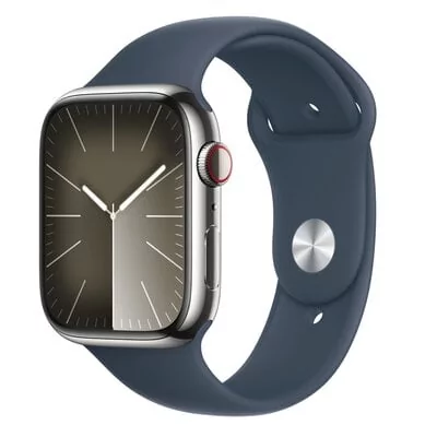 Apple Watch Series 9 GPS + Cellular 45mm Stal Sport S/M Granatowy